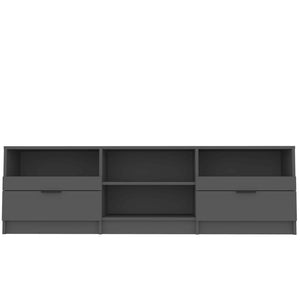 Mobile Porta TV NEro 150x33,5x45 cm in Legno Multistrato 811458