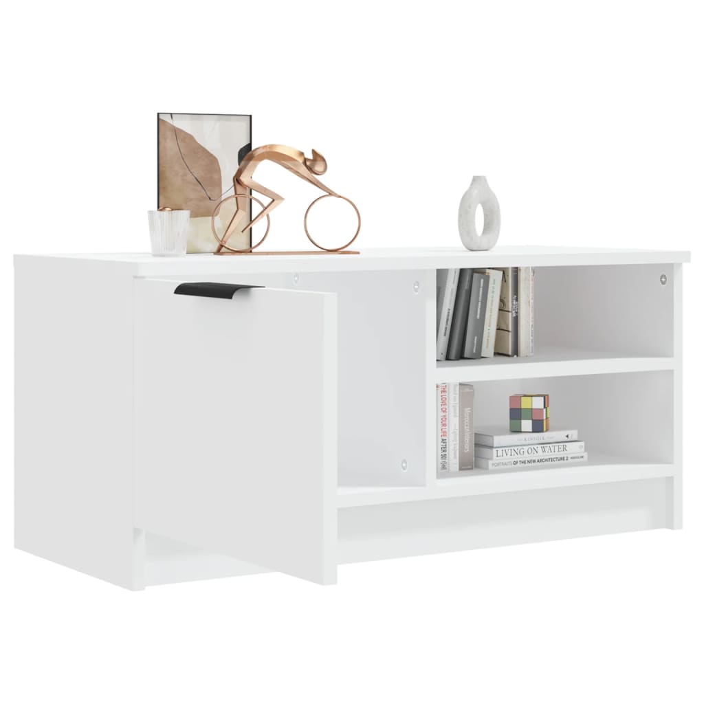 Mobile Porta TV Bianco 80x35x36,5 cm in Legno Multistrato cod mxl 78603