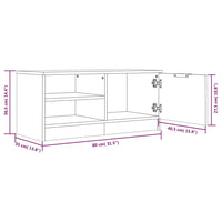 Mobile Porta TV Bianco 80x35x36,5 cm in Legno Multistrato cod mxl 78603