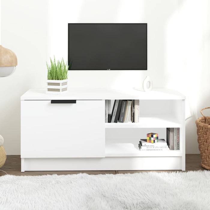 Mobile Porta TV Bianco 80x35x36,5 cm in Legno Multistrato cod mxl 78603