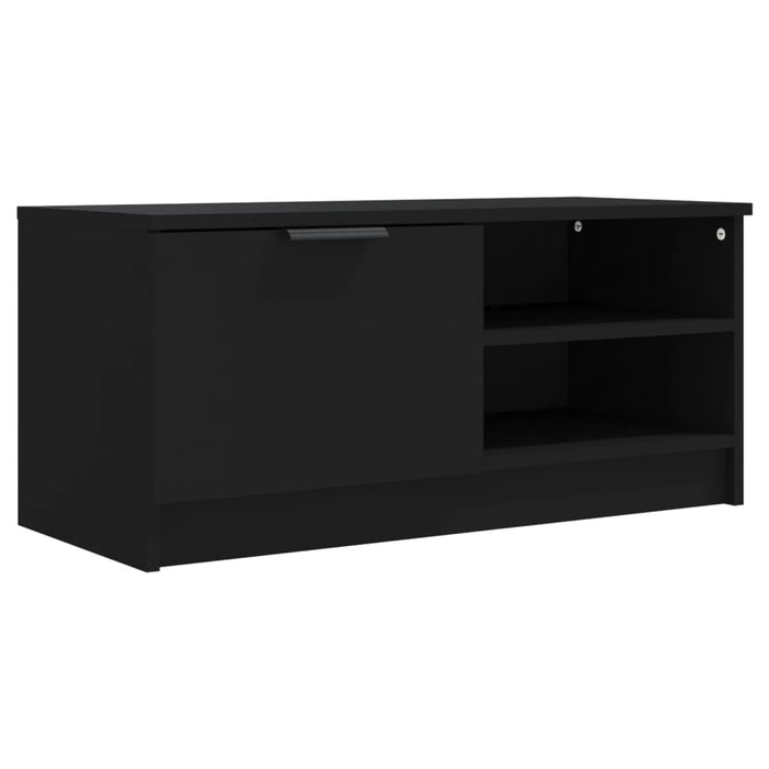 Mobile Porta TV Nero 80x35x36,5 cm in Legno Multistrato 811468