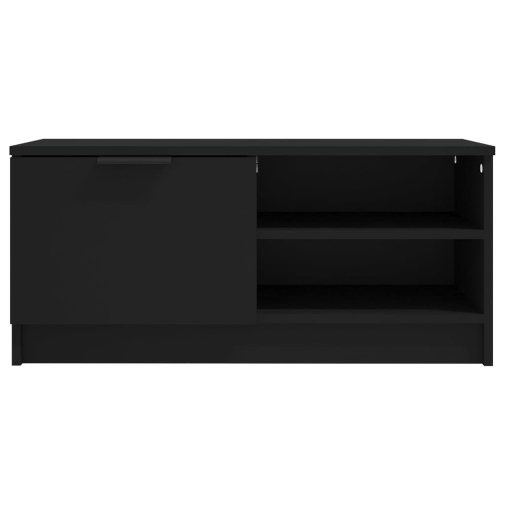 Mobili Porta TV 2 pz Neri 80x35x36,5 cm in Legno Multistrato 811469