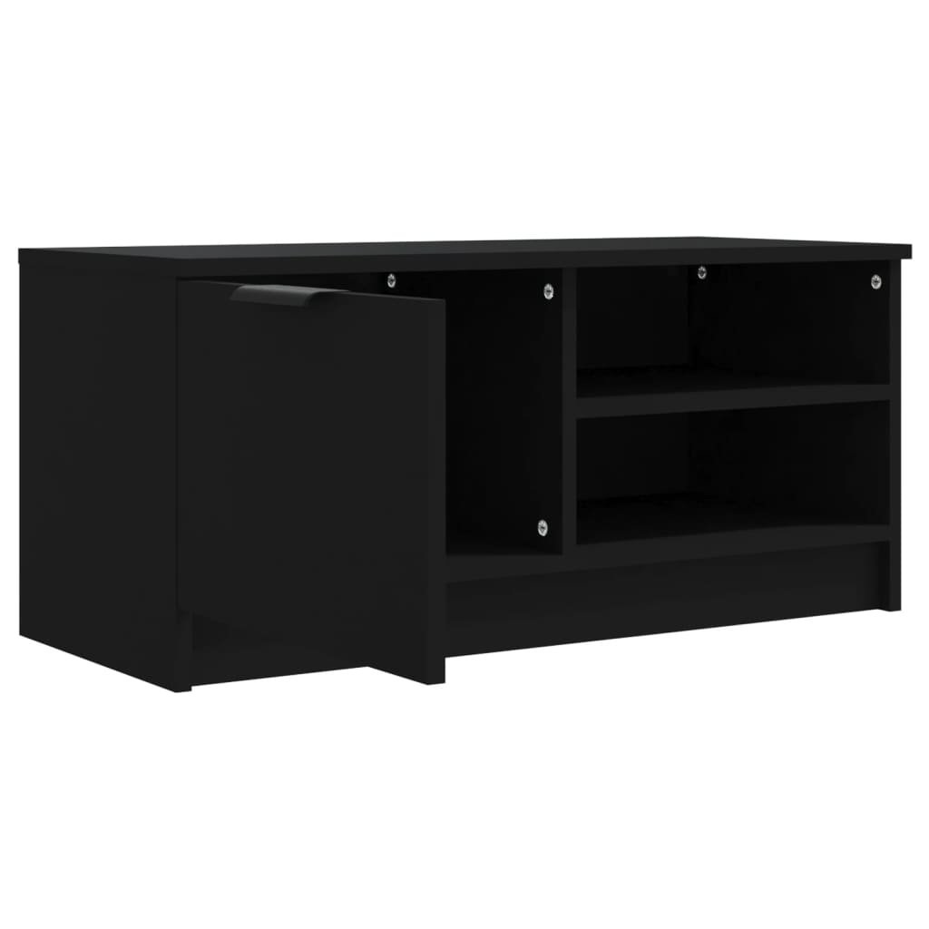 Mobili Porta TV 2 pz Neri 80x35x36,5 cm in Legno Multistrato 811469