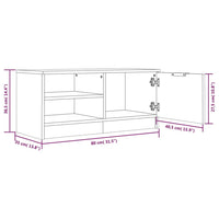 Mobili Porta TV 2 pz Neri 80x35x36,5 cm in Legno Multistrato 811469