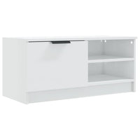 Mobile Porta TV Bianco Lucido 80x35x45 cm in Legno Multistrato cod mxl 33991