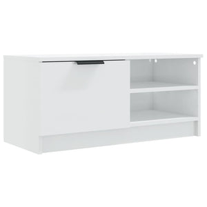 Mobile Porta TV Bianco Lucido 80x35x45 cm in Legno Multistrato cod mxl 33991