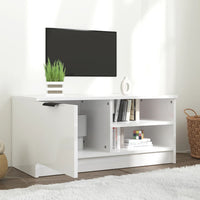 Mobile Porta TV Bianco Lucido 80x35x45 cm in Legno Multistrato cod mxl 33991