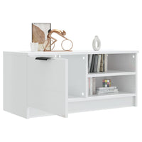 Mobile Porta TV Bianco Lucido 80x35x45 cm in Legno Multistrato cod mxl 33991