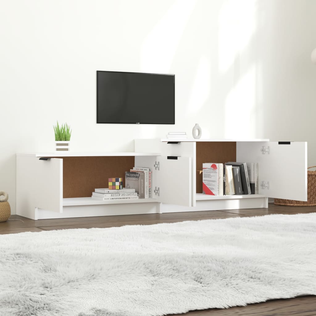 Mobile Porta TV Bianco 158,5x36x45 cm in Legno Multistrato cod mxl 33921