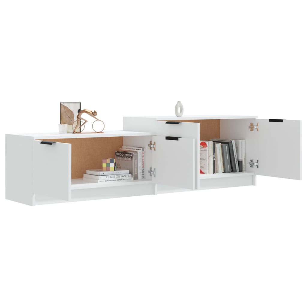 Mobile Porta TV Bianco 158,5x36x45 cm in Legno Multistrato cod mxl 33921