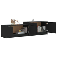 Mobile Porta TV Nero 158,5x36x45 cm in Legno Multistrato