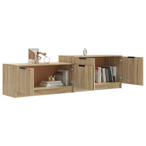 Mobile Porta TV Rovere Sonoma 158,5x36x45 cm Legno Multistrato cod mxl 9400