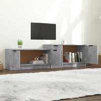 Mobile Porta TV Grigio Cemento 158,5x36x45 cm Legno Multistrato 811488