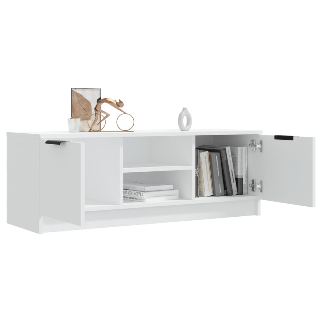 Mobile Porta TV Bianco 102x35x36,5 cm in Legno Multistrato cod mxl 34001