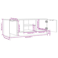 Mobile Porta TV Bianco 102x35x36,5 cm in Legno Multistrato cod mxl 34001