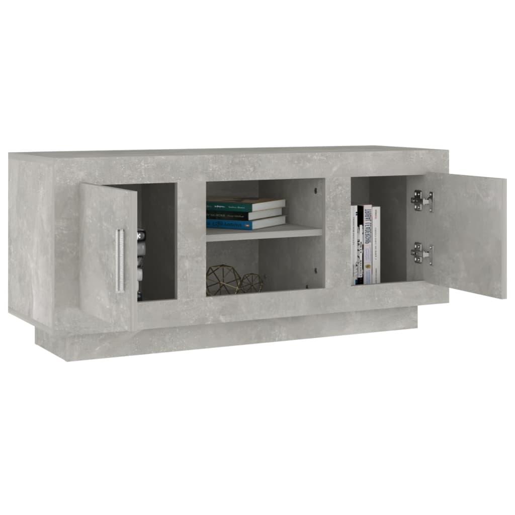 Mobile Porta TV Grigio Cemento 102x35x45cm in Legno Multistrato cod mxl 13068