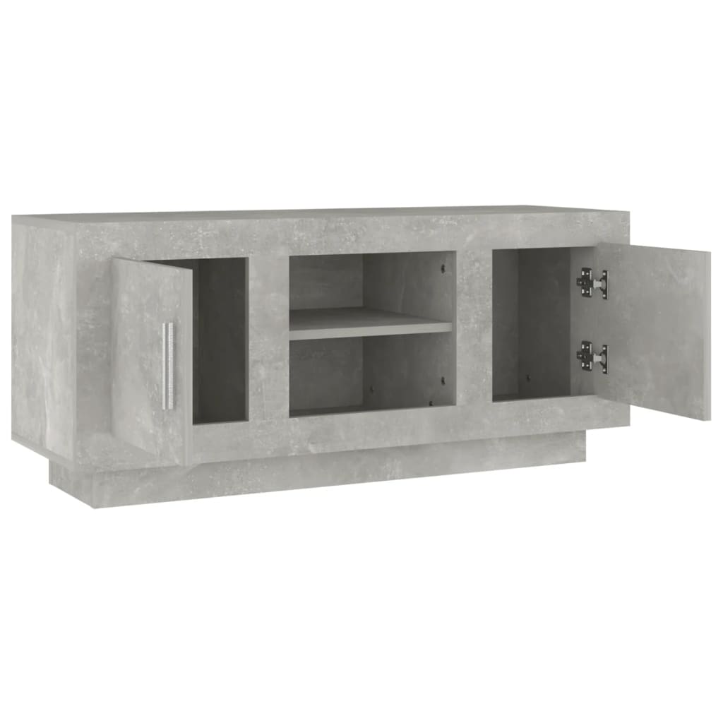 Mobile Porta TV Grigio Cemento 102x35x45cm in Legno Multistrato cod mxl 13068