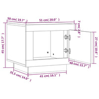 Tavolino da Salotto Bianco 51x50x45 cm in Legno Multistrato cod mxl 20116