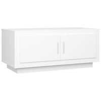 Tavolino da Salotto Bianco 102x50x45 cm in Legno Compensato