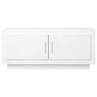 Tavolino da Salotto Bianco 102x50x45 cm in Legno Compensato