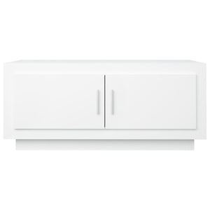 Tavolino da Salotto Bianco 102x50x45 cm in Legno Compensato