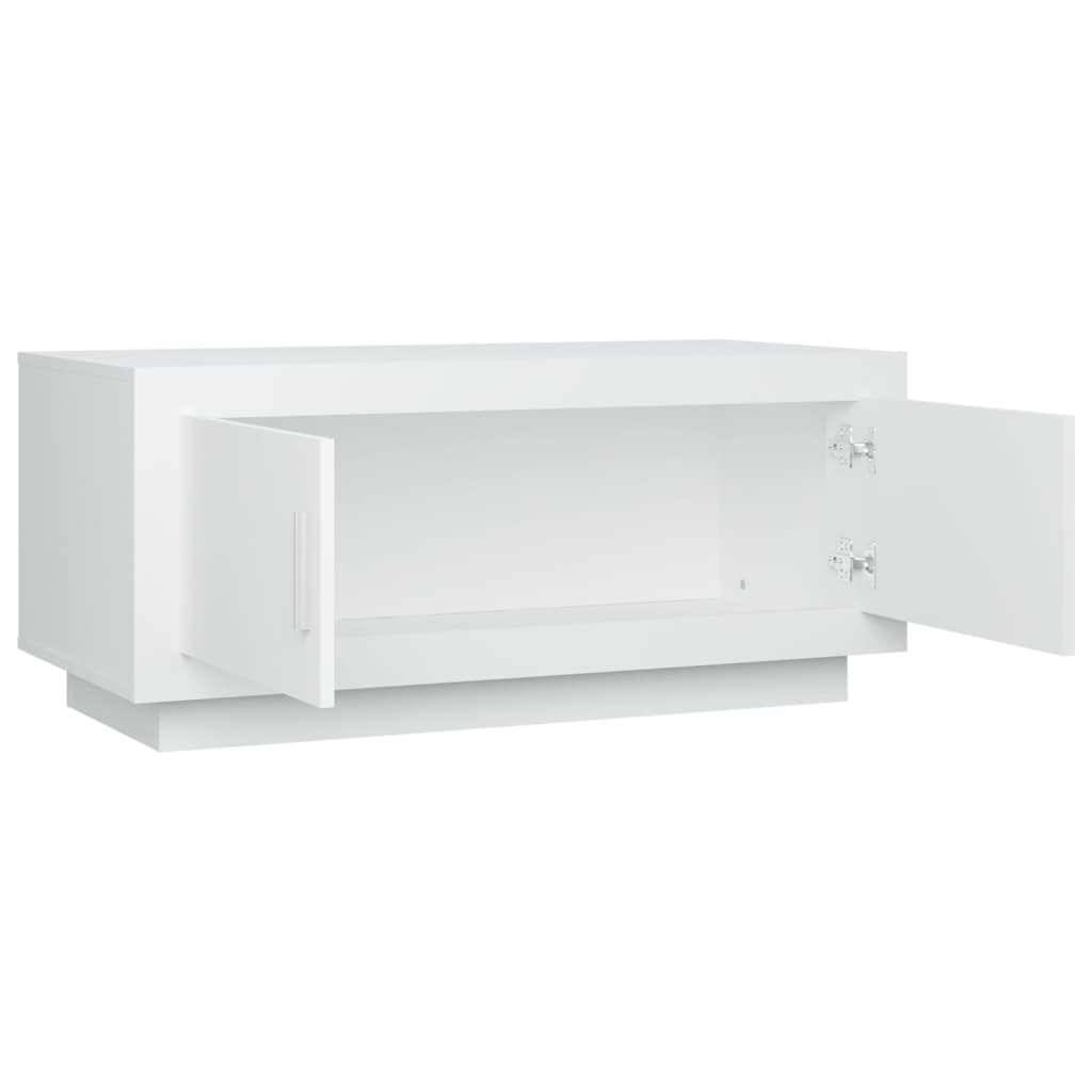 Tavolino da Salotto Bianco 102x50x45 cm in Legno Compensato