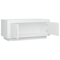 Tavolino da Salotto Bianco 102x50x45 cm in Legno Compensato