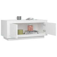 Tavolino da Salotto Bianco 102x50x45 cm in Legno Multistrato 811808