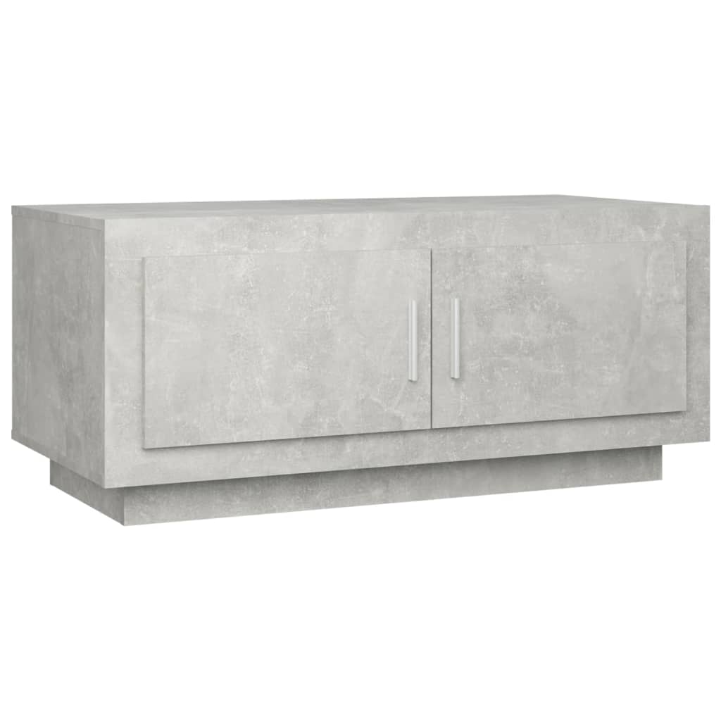 Tavolino Salotto Grigio Cemento 102x50x45 cm Legno Compensato