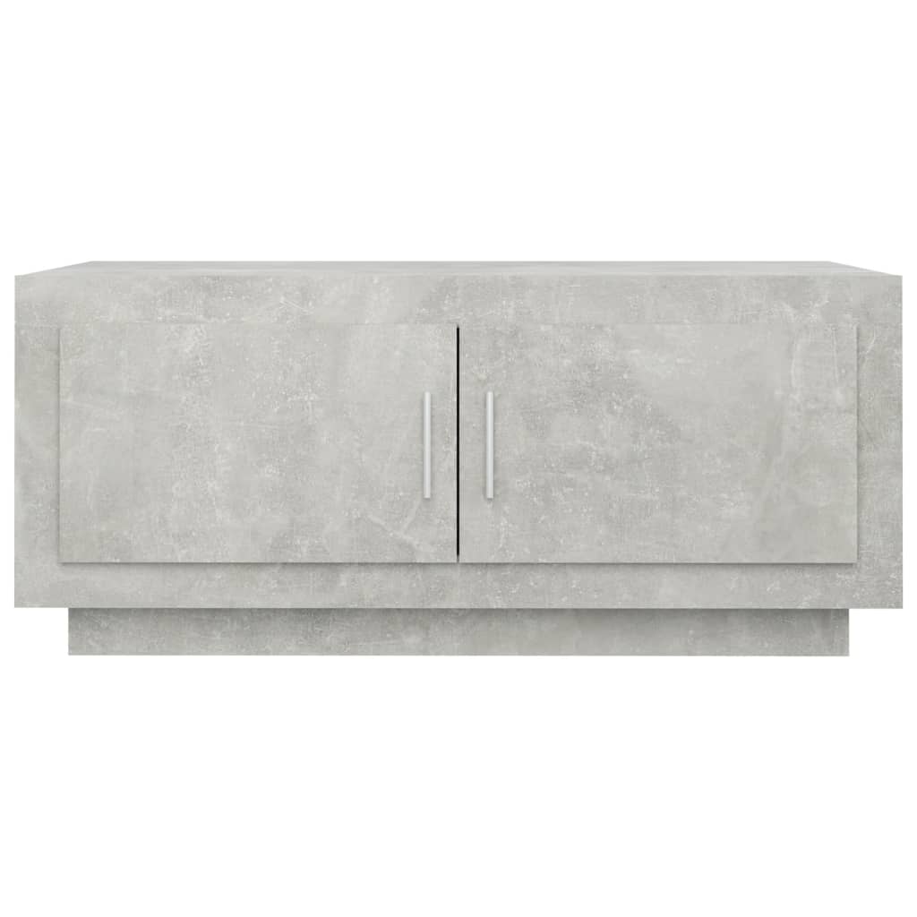 Tavolino Salotto Grigio Cemento 102x50x45 cm Legno Compensato 811812