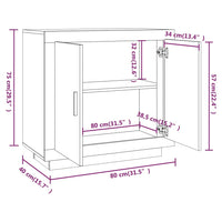 Credenza Rovere Sonoma 80x40x75 cm in Legno Compensato cod mxl 17015