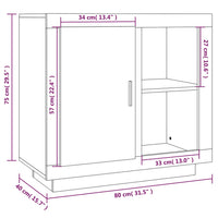 Credenza Rovere Sonoma 80x40x75 cm 811829