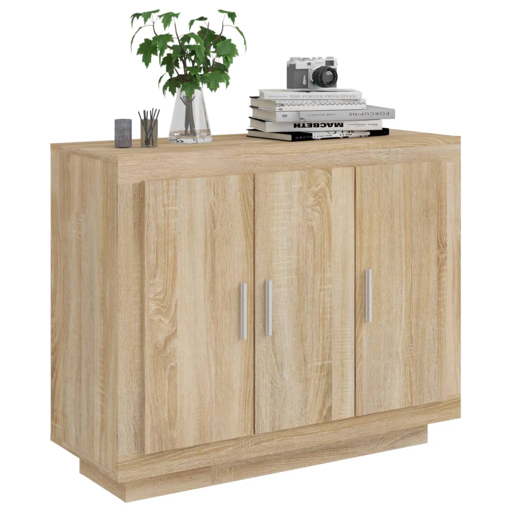 Credenza Rovere Sonoma 92x35x75 cm in Legno Multistrato 811838