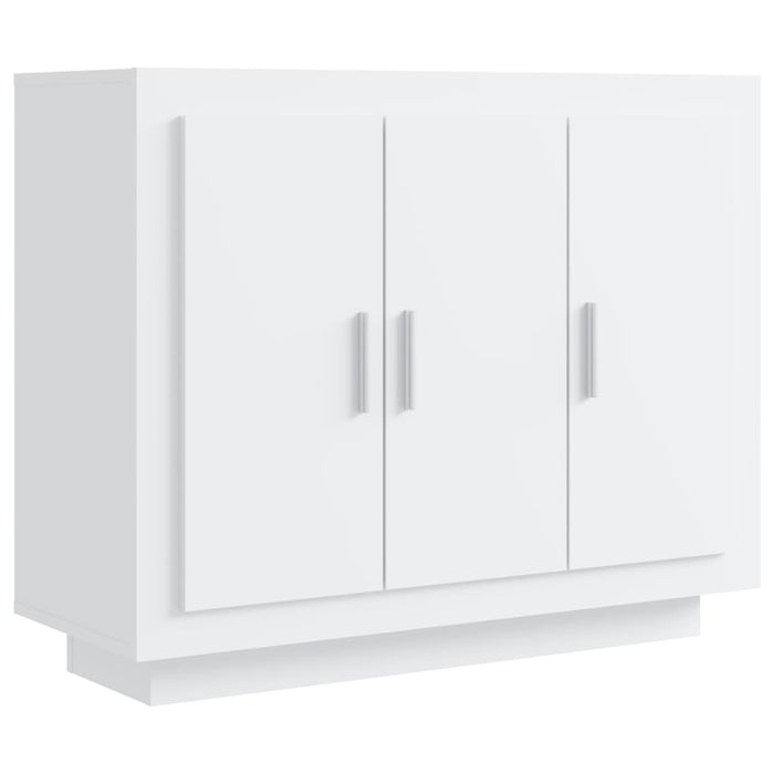 Credenza Bianco Lucido 92x35x75 cm in Legno Compensato cod mxl 14833