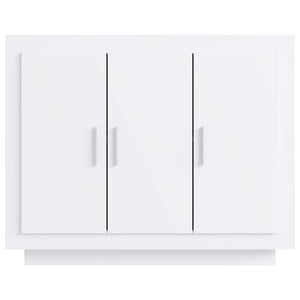 Credenza Bianco Lucido 92x35x75 cm in Legno Compensato cod mxl 14833