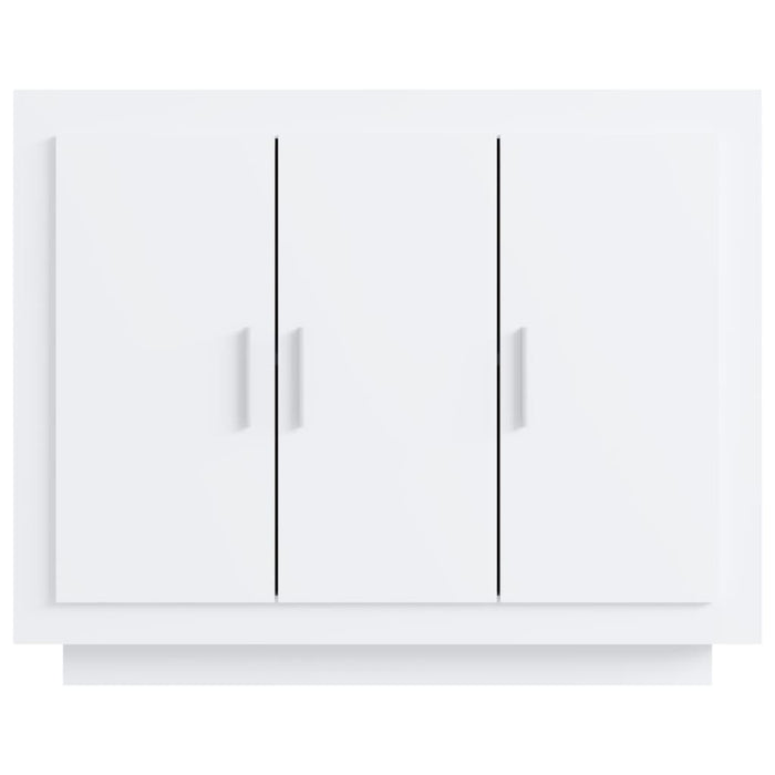 Credenza Bianco Lucido 92x35x75 cm in Legno Compensato cod mxl 14833