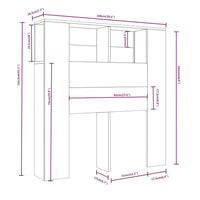 Testiera con Scomparti Rovere Sonoma 100x18,5x104,5 cm 811910