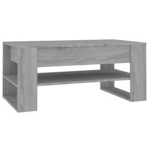 Tavolino da Salotto Grigio Sonoma 102x55x45cm Legno Multistrato cod mxl 8969