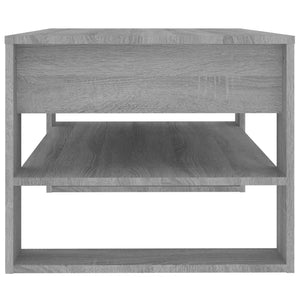 Tavolino da Salotto Grigio Sonoma 102x55x45cm Legno Multistrato cod mxl 8969