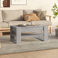 Tavolino da Salotto Grigio Sonoma 102x55x45cm Legno Multistrato cod mxl 8969