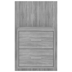 Comodini a Muro 2 pz Grigio Sonoma cod mxl 31086