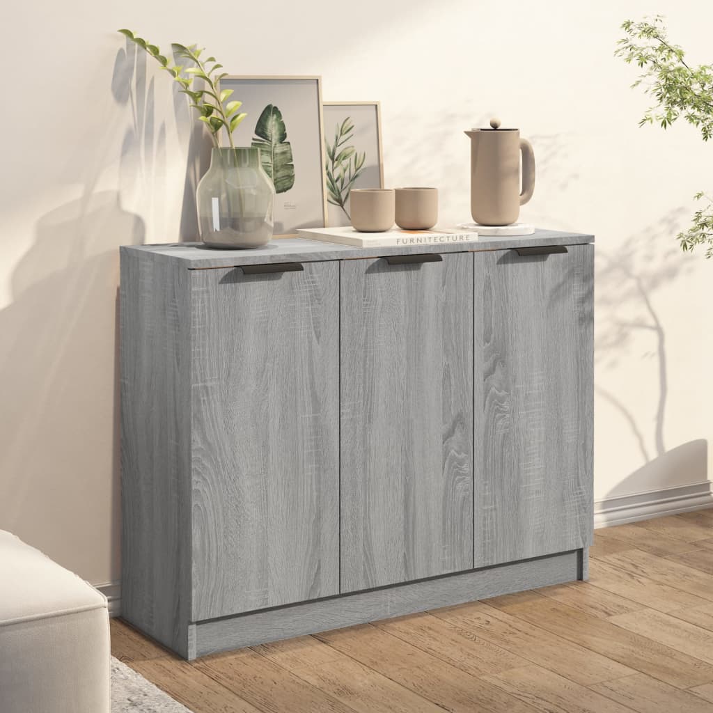 Credenza Grigio Sonoma 90,5x30x70 cm in Legno Multistrato cod mxl 12938