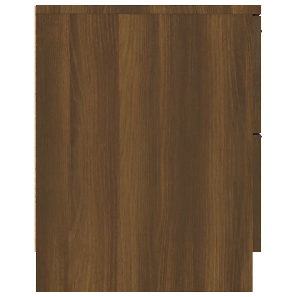 Comodino Rovere Marrone in Legno Multistrato 817037