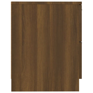 Comodino Rovere Marrone in Legno Multistrato 817037