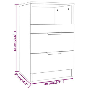 Comodino Grigio Sonoma in Legno Multistrato 817041