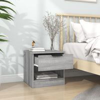 Comodini 2pz Grigio Sonoma in Legno Multistrato cod mxl 30037