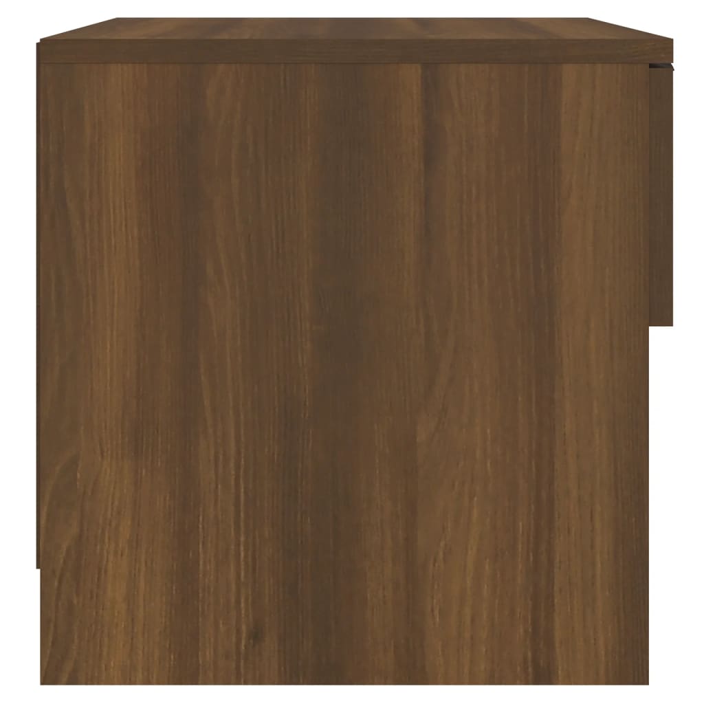 Comodino Rovere Marrone in Legno Multistrato 817049