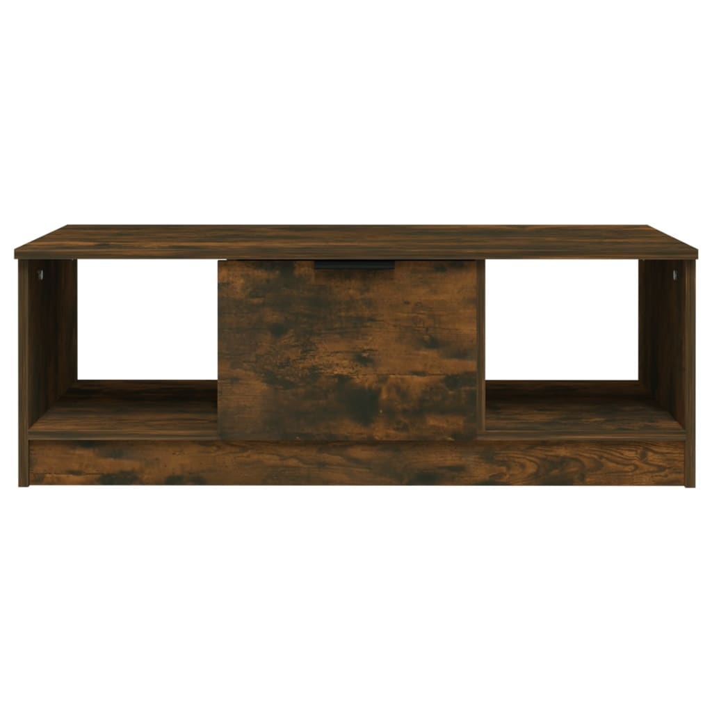 Tavolino da Salotto Rovere Fumo 102x50x36 cm Legno Multistrato