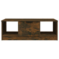 Tavolino da Salotto Rovere Fumo 102x50x36 cm Legno Multistrato