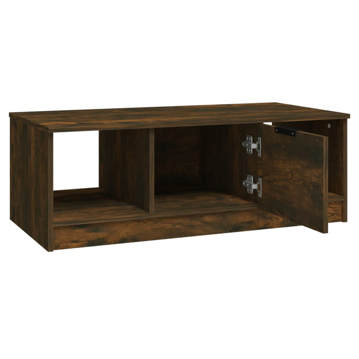 Tavolino da Salotto Rovere Fumo 102x50x36 cm Legno Multistrato